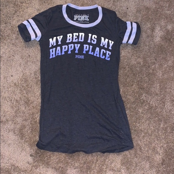 PINK Victoria's Secret Tops - Victoria Secret Pink Graphic Sleeping Shirt